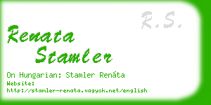 renata stamler business card