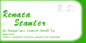 renata stamler business card